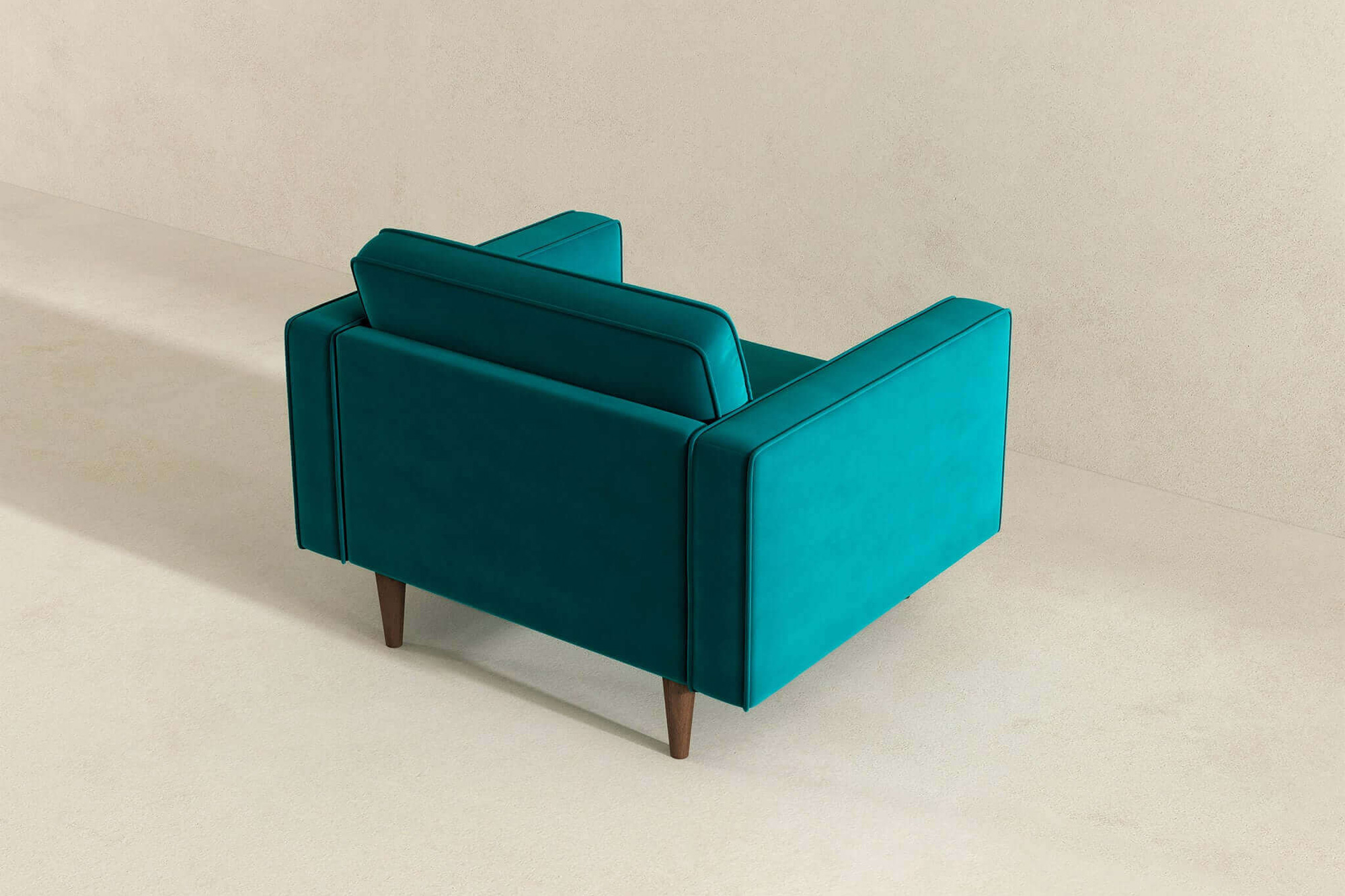 Ashcroft™ Casey Velvet Lounge Chair - Teal