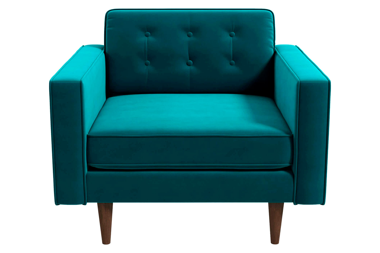 Ashcroft™ Casey Velvet Lounge Chair - Teal