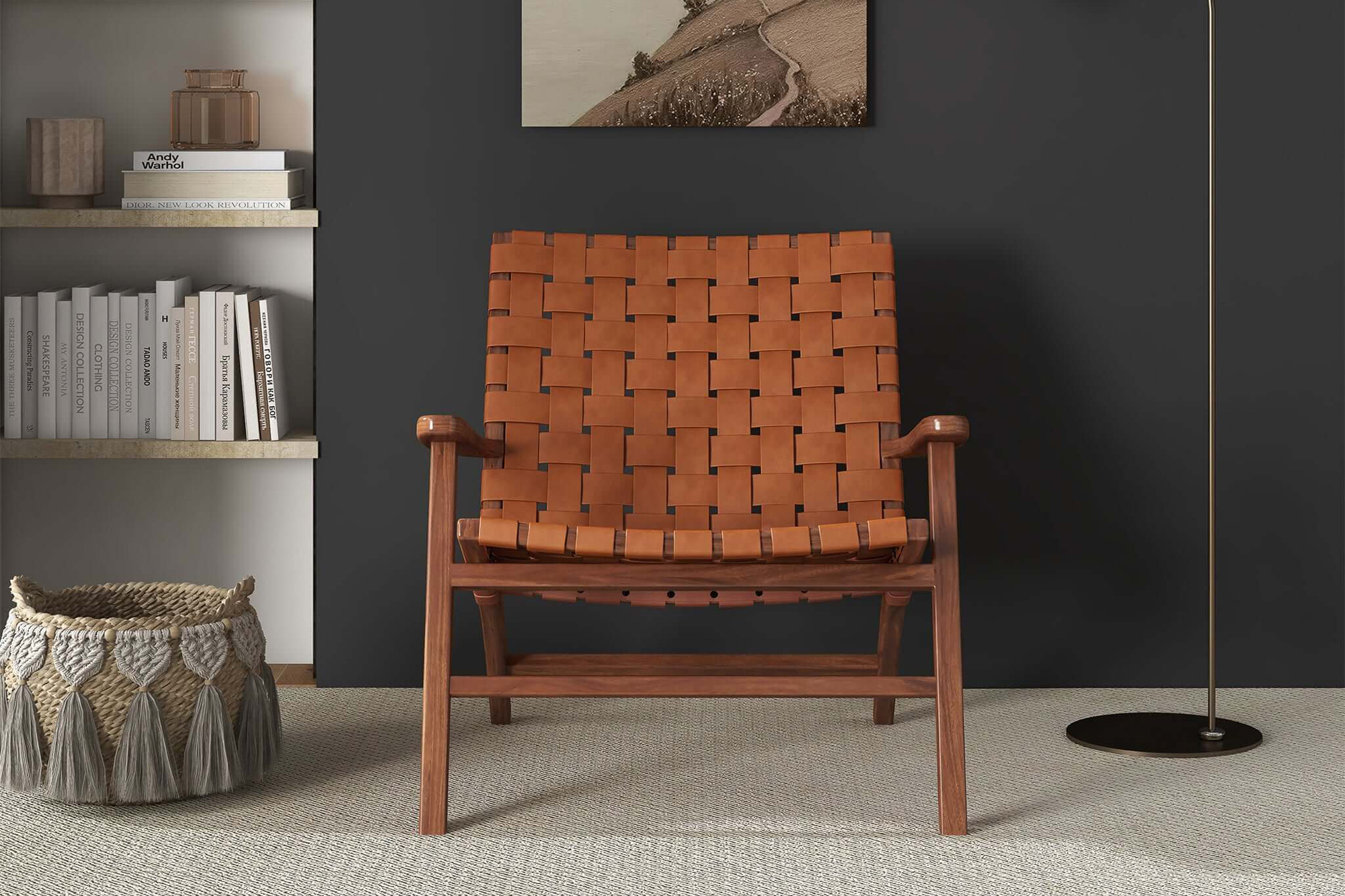 Ashcroft - Kangley Leather Armchair in Tan