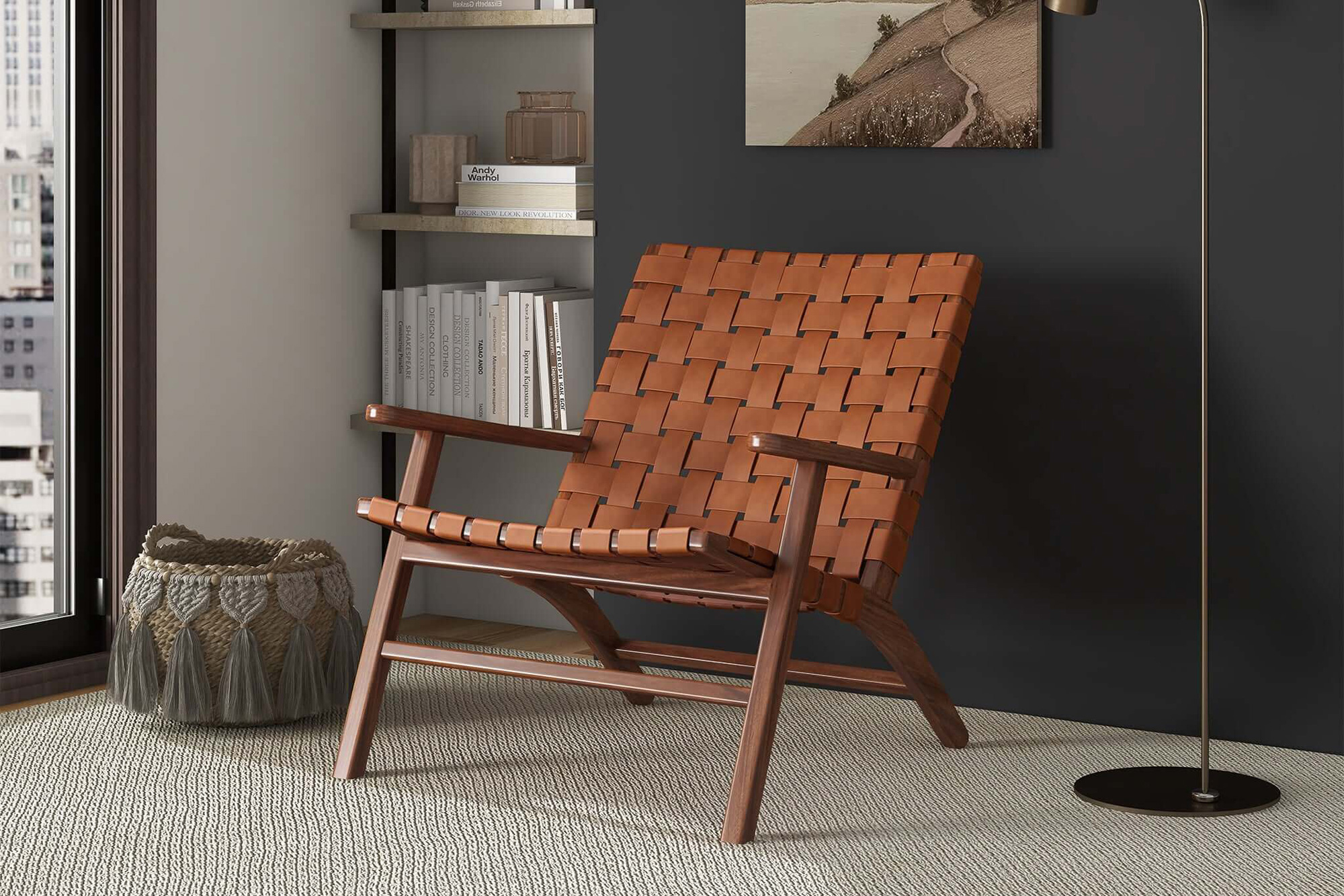 Ashcroft - Kangley Leather Armchair in Tan