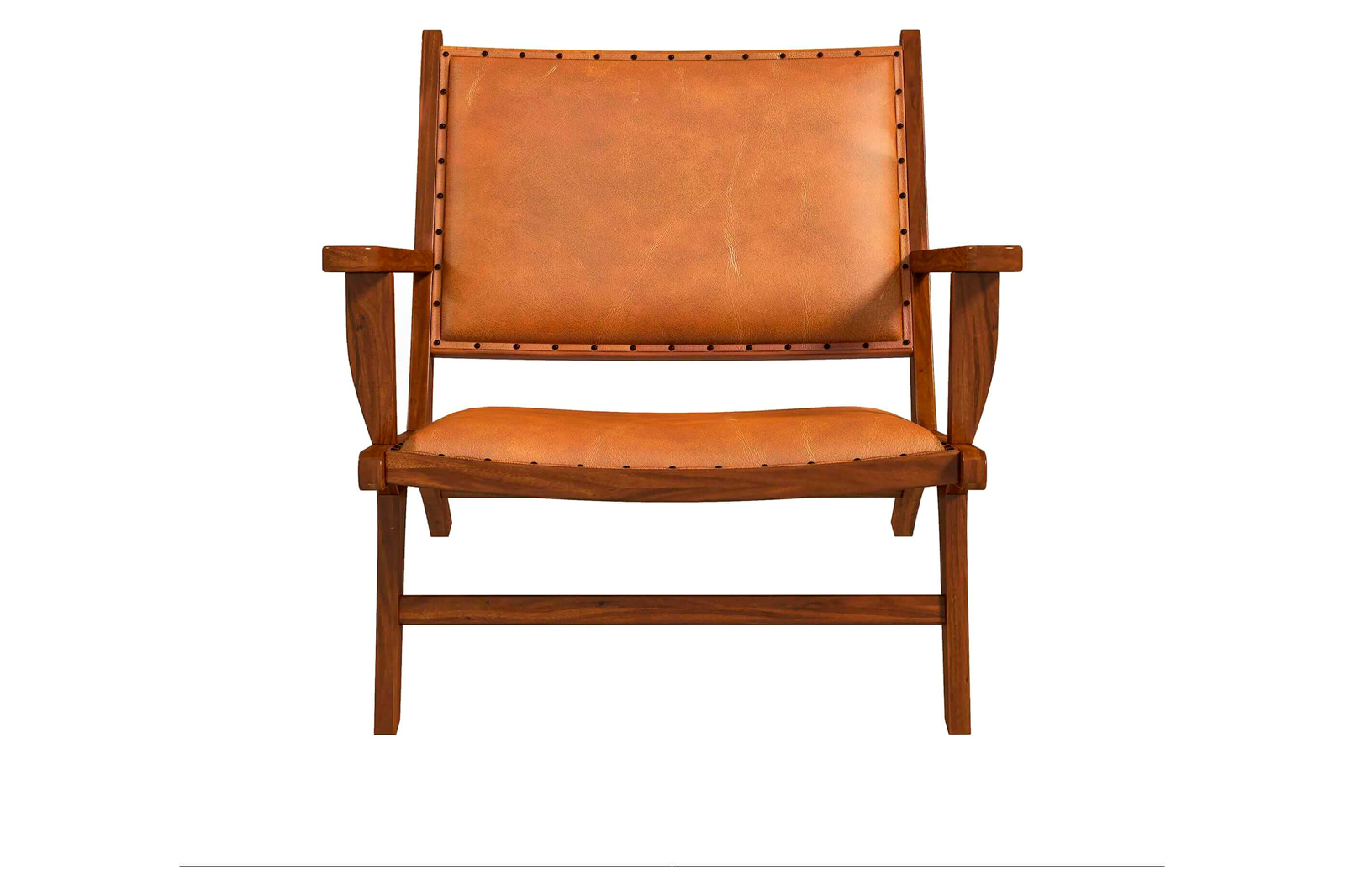 Ashcroft - Daniel Leather Arm Chair in Tan