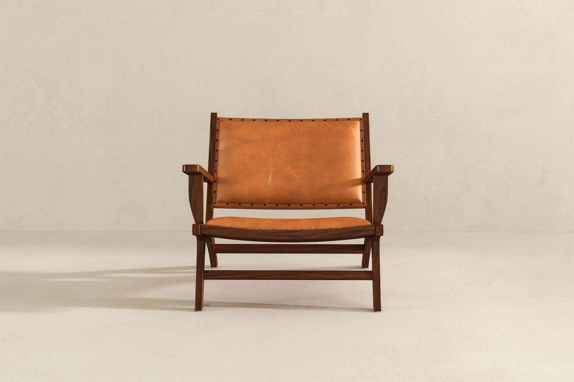 Ashcroft - Daniel Leather Arm Chair in Tan