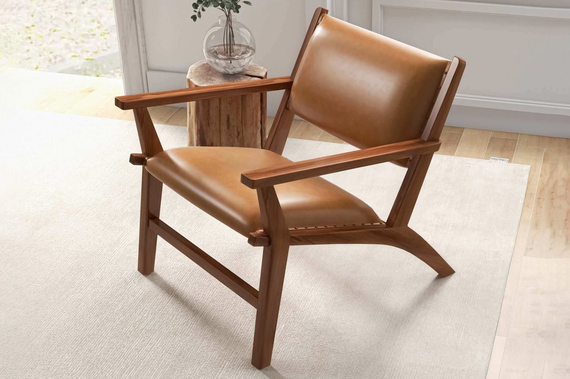 Ashcroft™ Hendrix Leather Armchair - Antique Tan