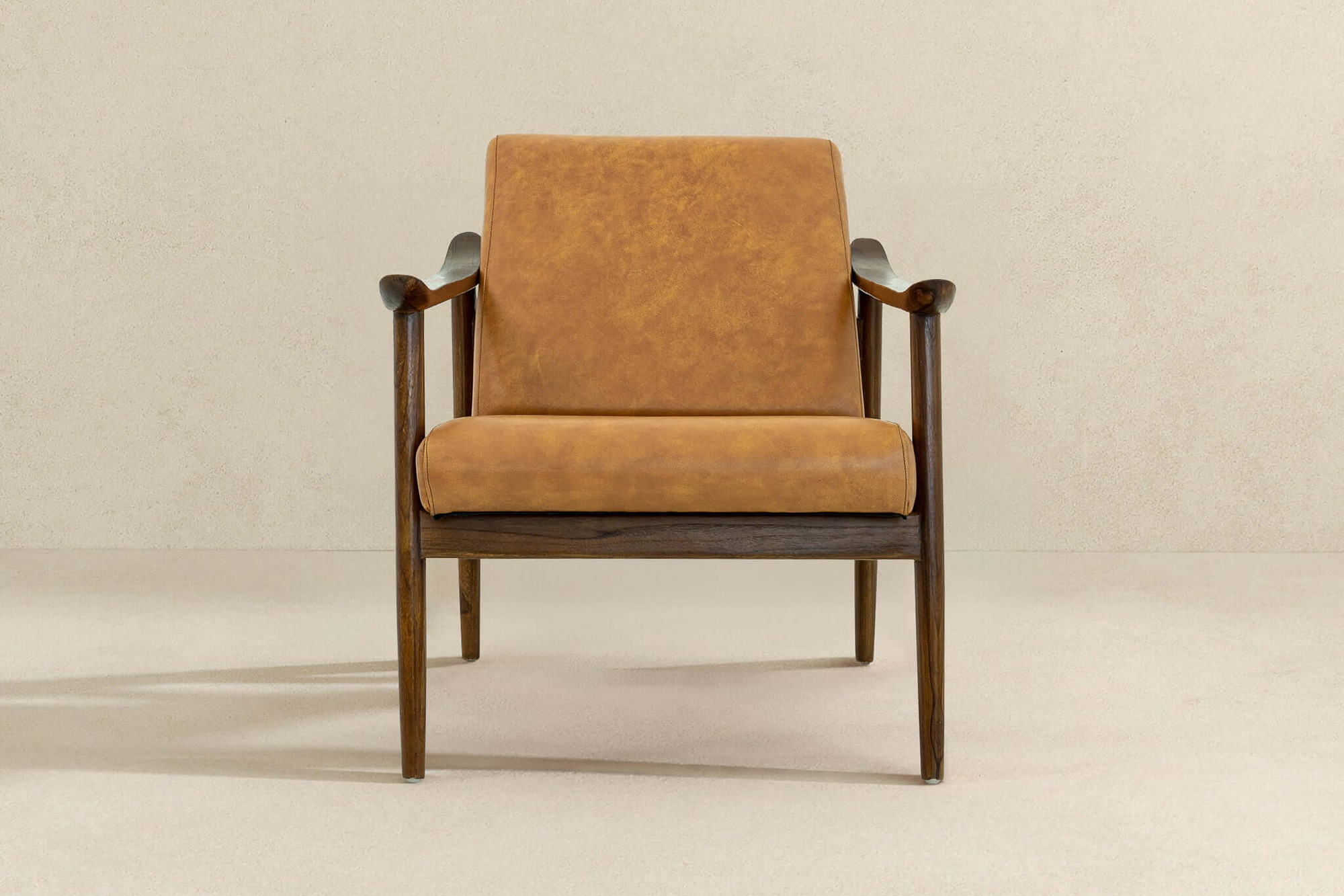 Ashcroft™ Brandon Leather Lounge Chair - Antique Tan