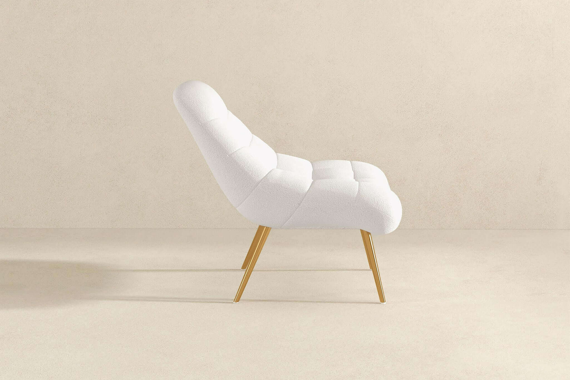 Ashcroft™ Aubrey French Boucle Lounge Chair - White