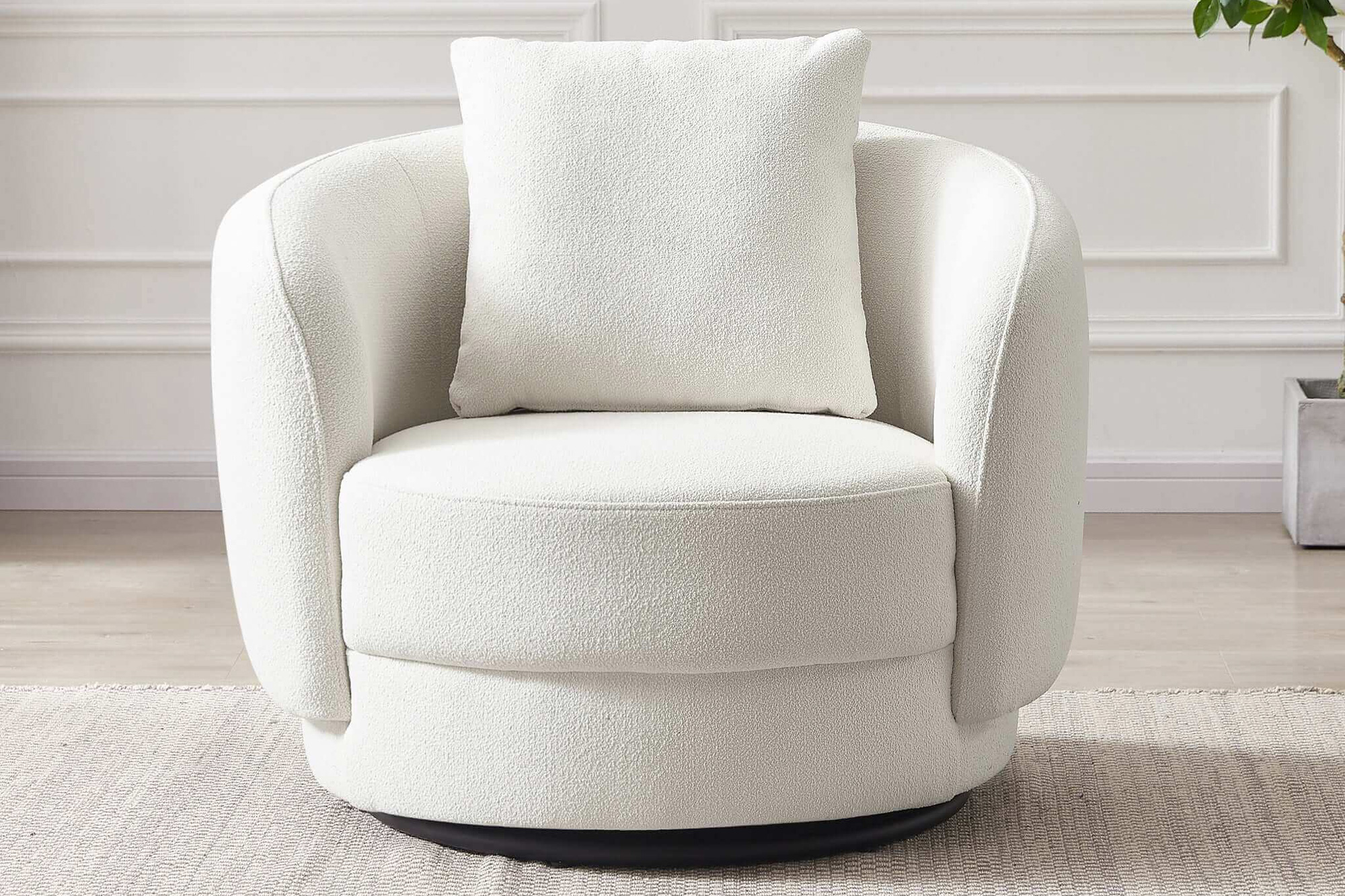 Ashcroft™ Dylan Boucle Lounge Chair - Cream