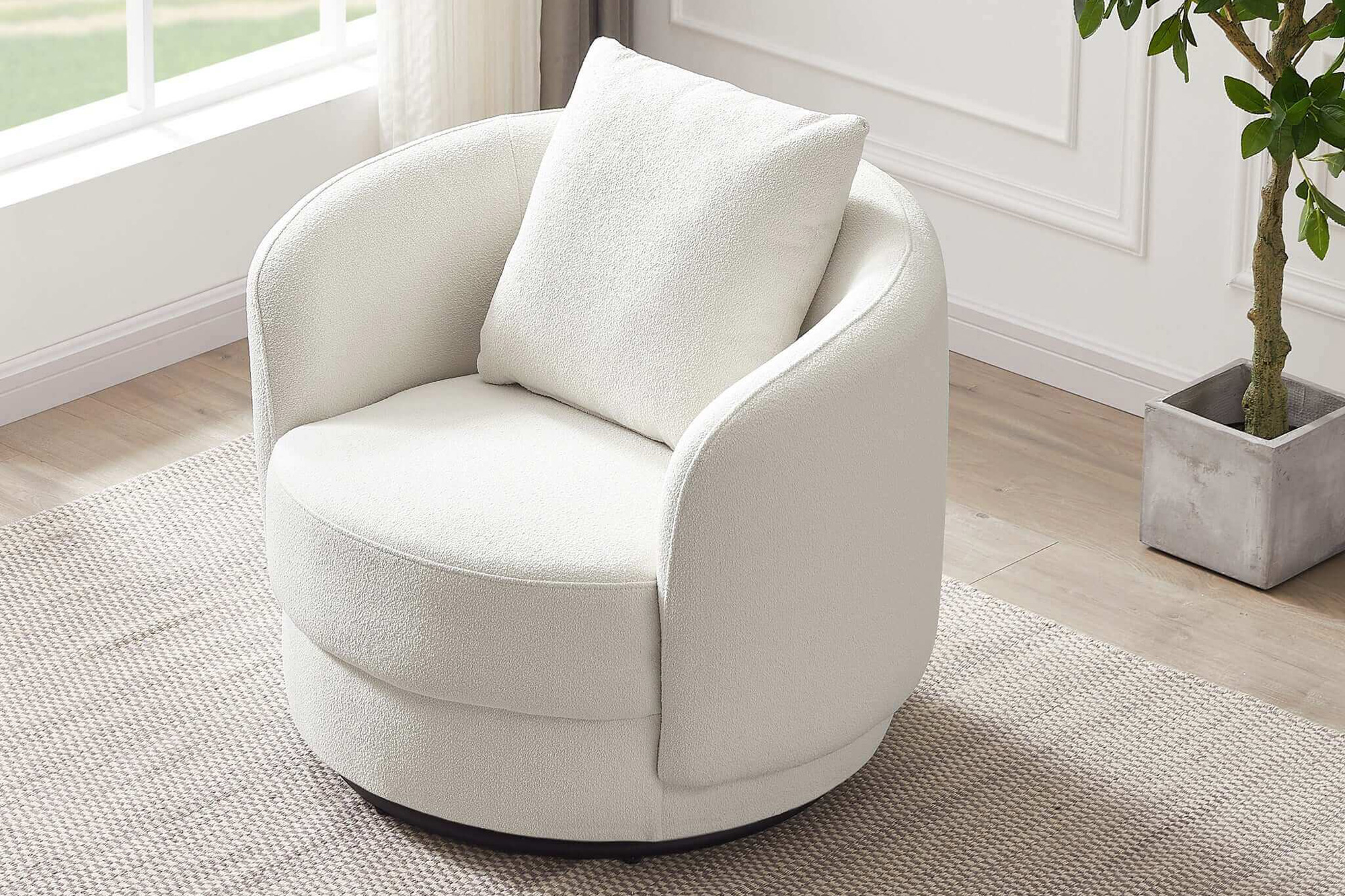 Ashcroft™ Dylan Boucle Lounge Chair - Cream