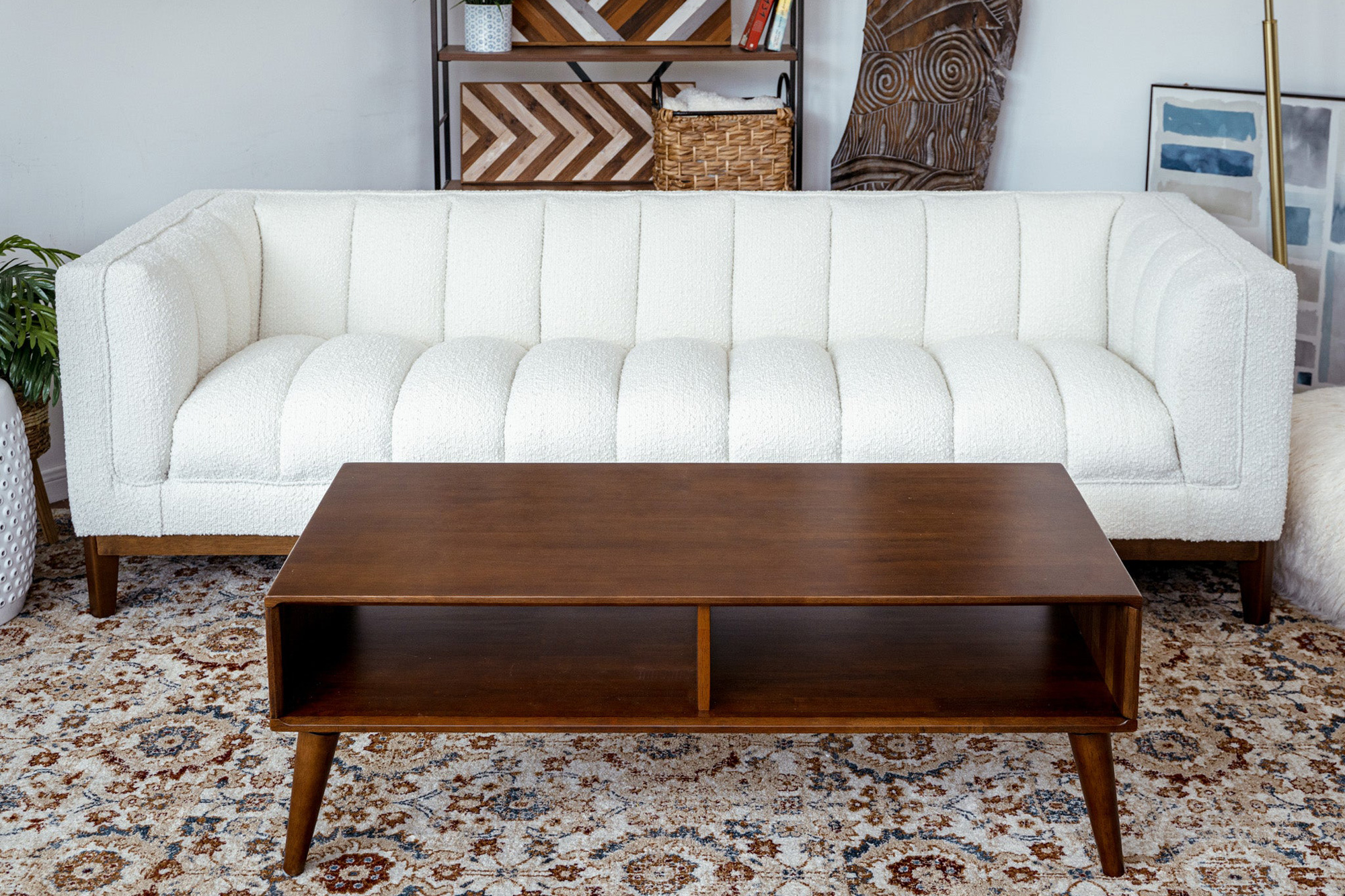 Ashcroft - Hazel Solid Wood Walnut Coffee Table in Brown