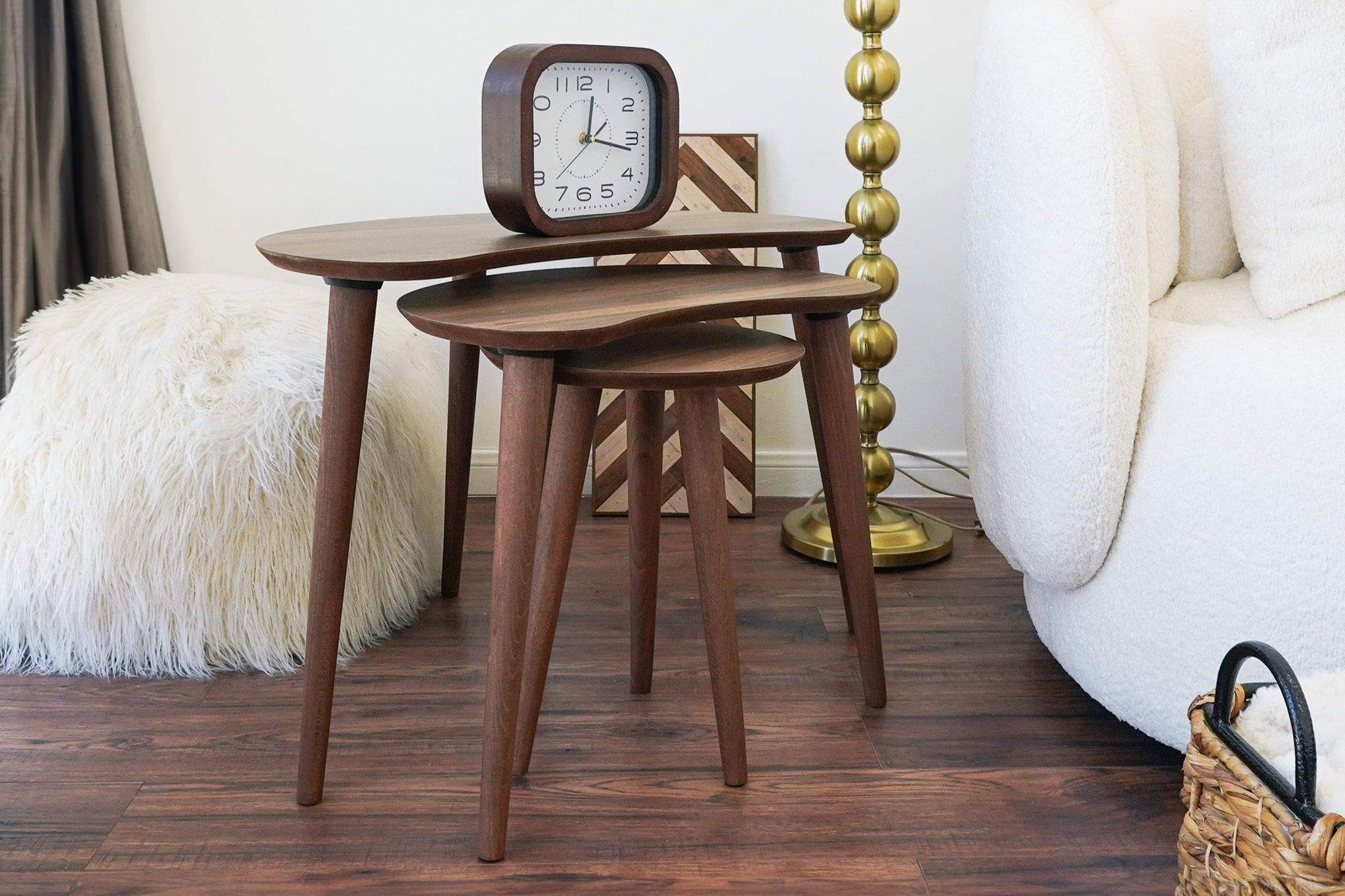 Ashcroft™ Dainty Walnut Nesting Table - Brown