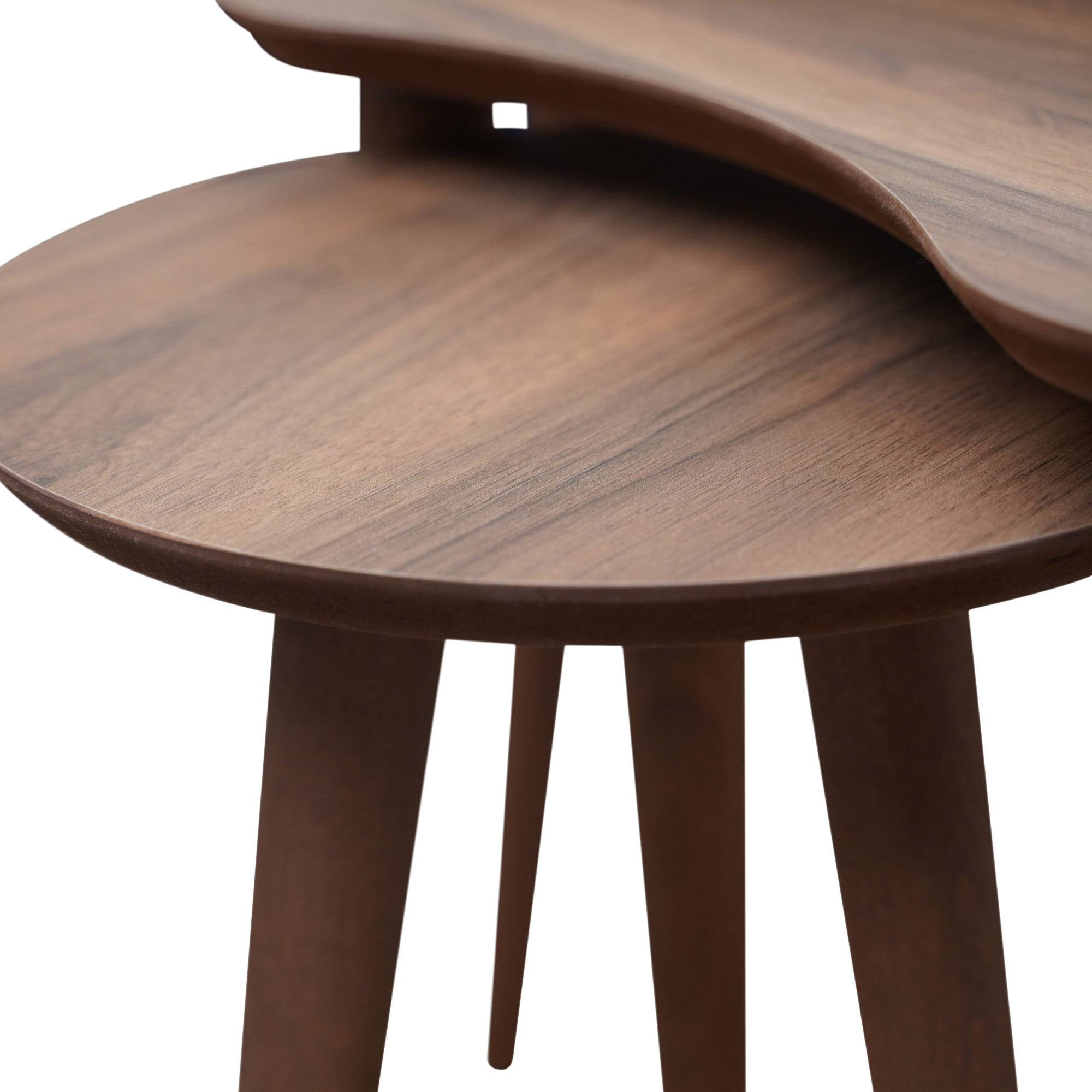 Ashcroft™ Dainty Walnut Nesting Table - Brown