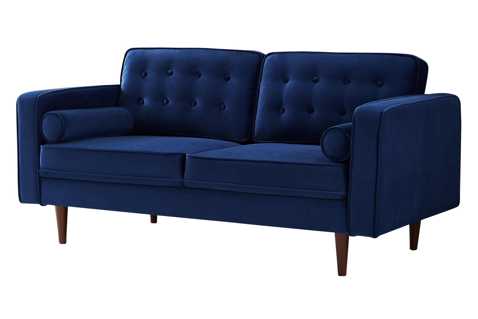 Ashcroft Casey Velvet Loveseat - Blue