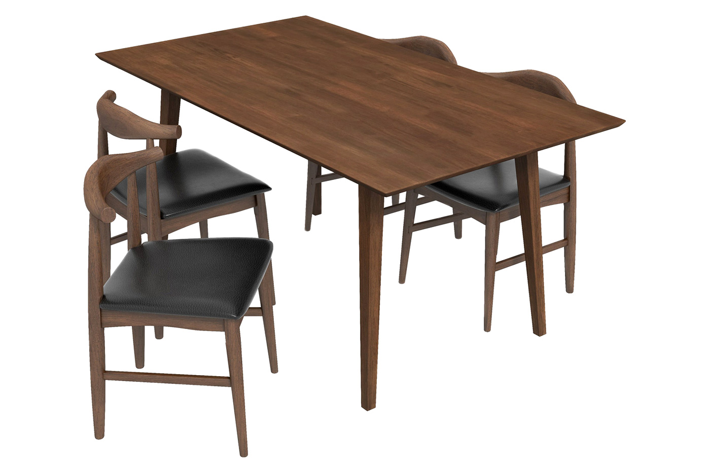 Ashcroft - Alpine Dining Set with 4 Winston Chairs