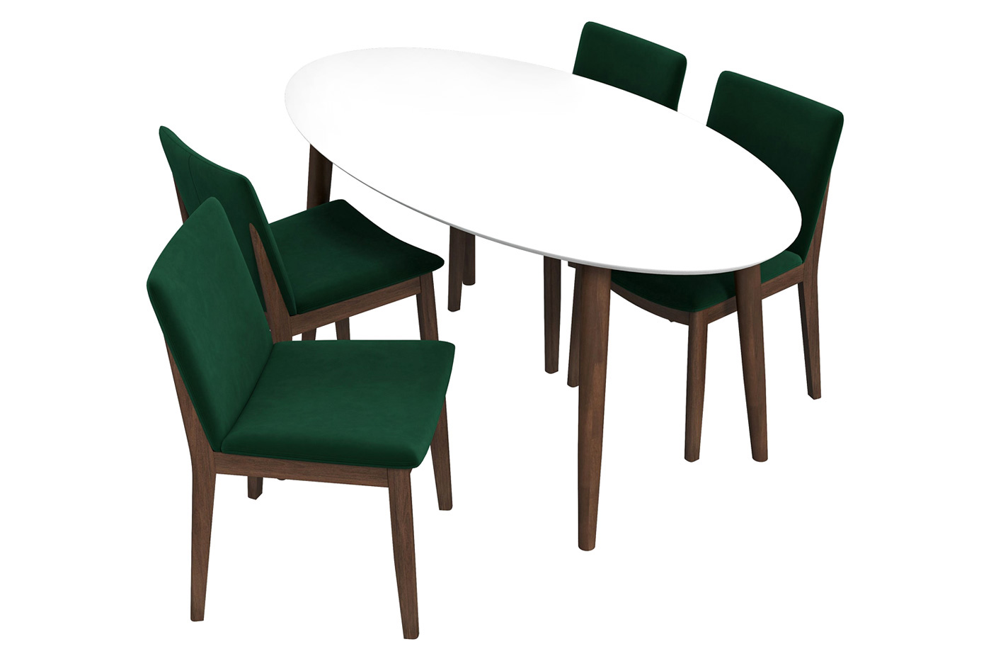 Ashcroft - Rixos Dining Set with 4 Virginia Chairs