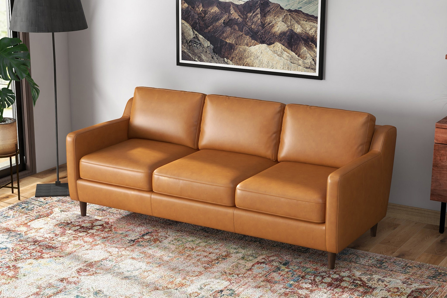 Ashcroft - Manhattan Genuine Leather Sofa