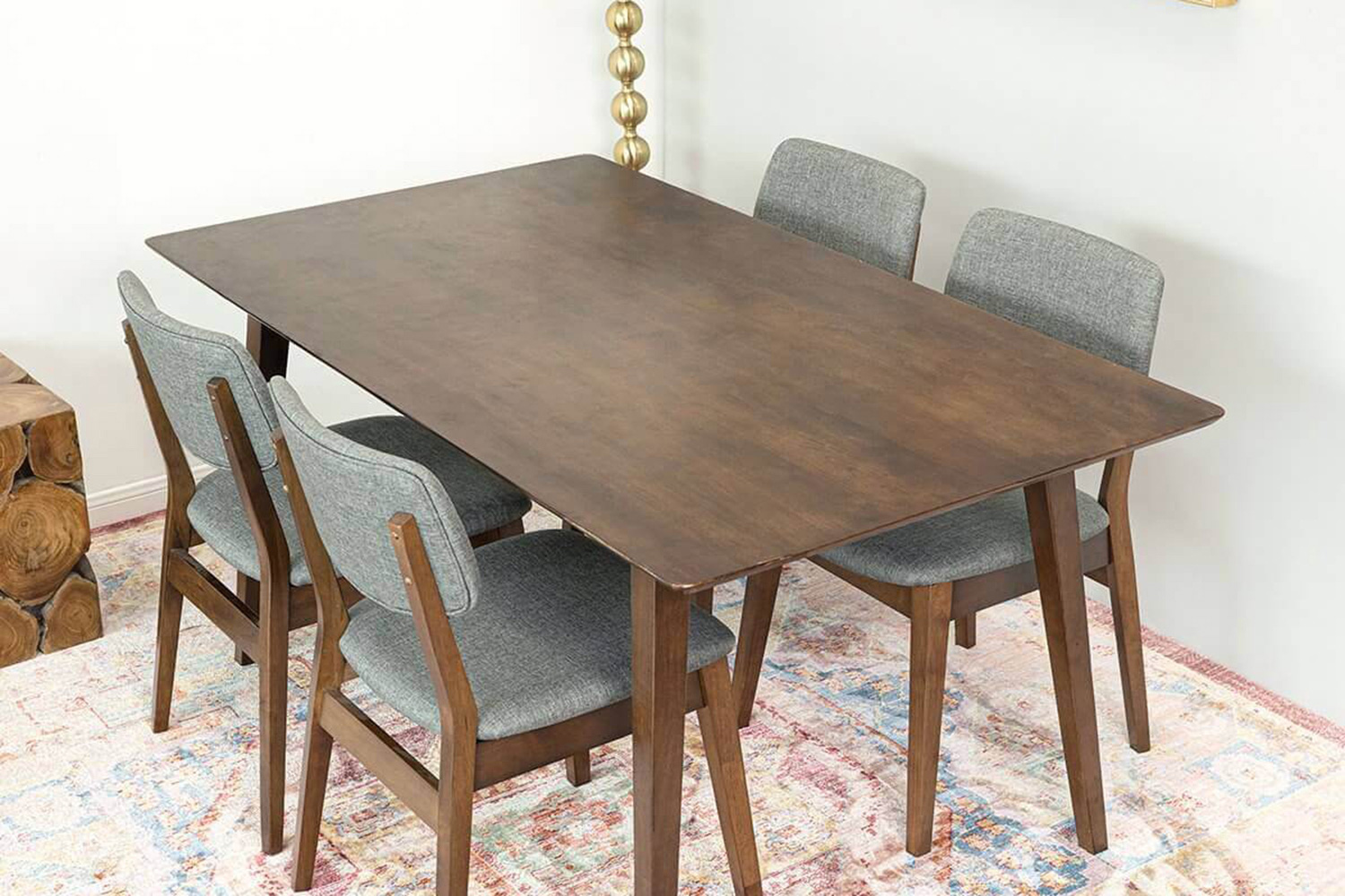 Ashcroft - Alpine Dining Set with 4 Abbott Dining Chairs