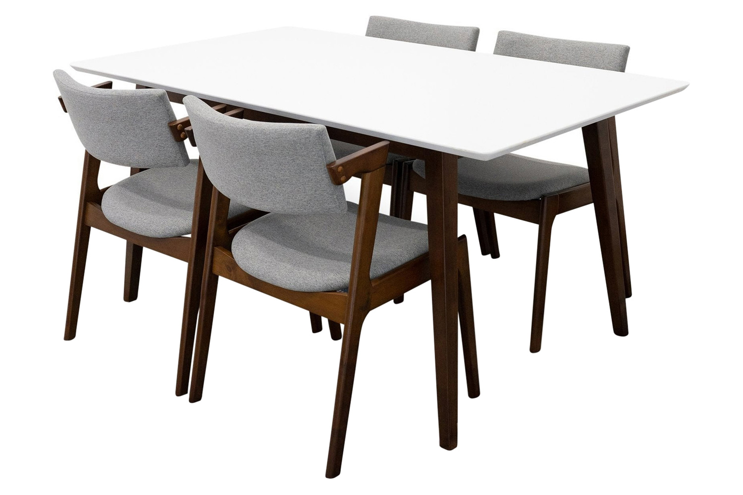 Ashcroft - Alpine Dining Set with 4 Ricco Dining Chairs