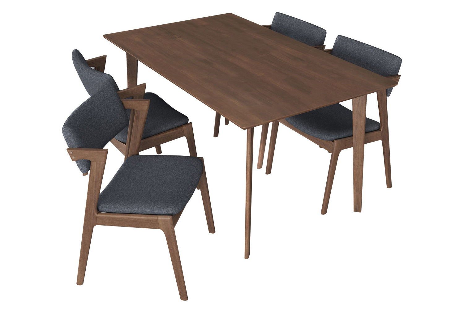 Ashcroft - Abbott Dining Set with 4 Ricco Chairs