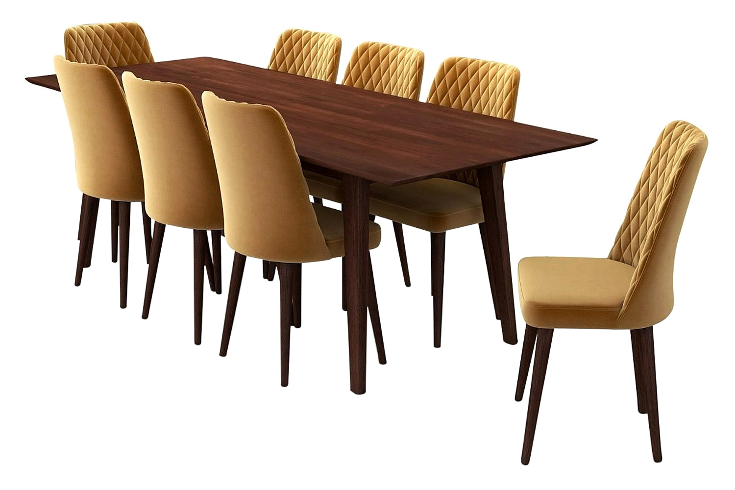 Ashcroft - Adira Dining Set with 8 Evette Chairs