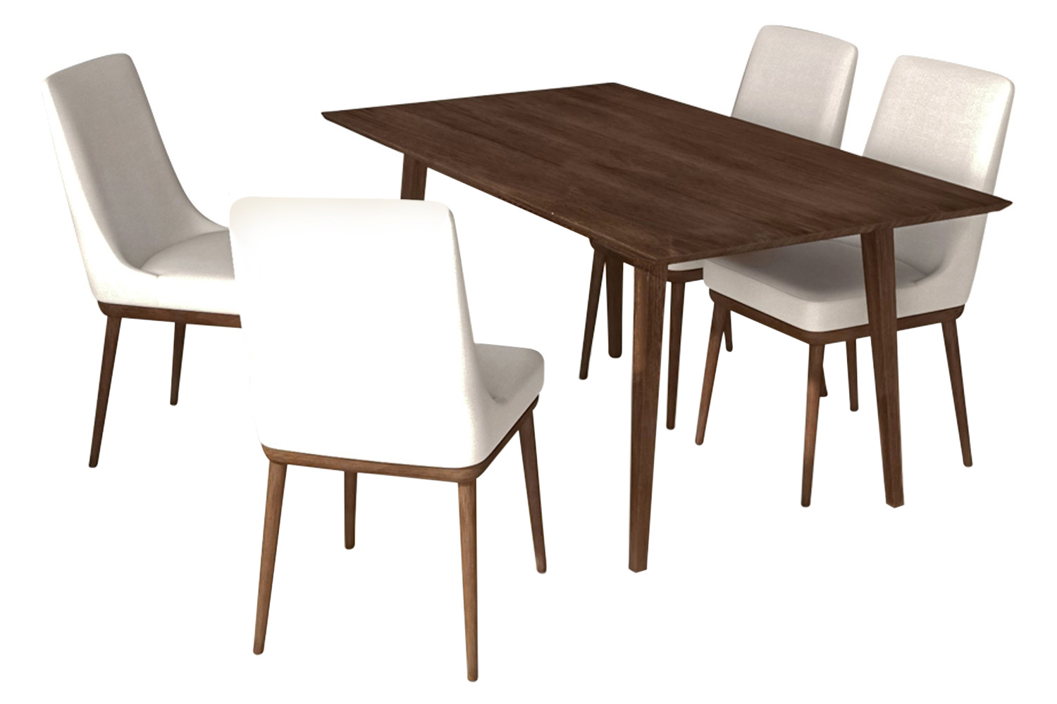 Ashcroft - Adira Dining Set with 4 Brighton Chairs