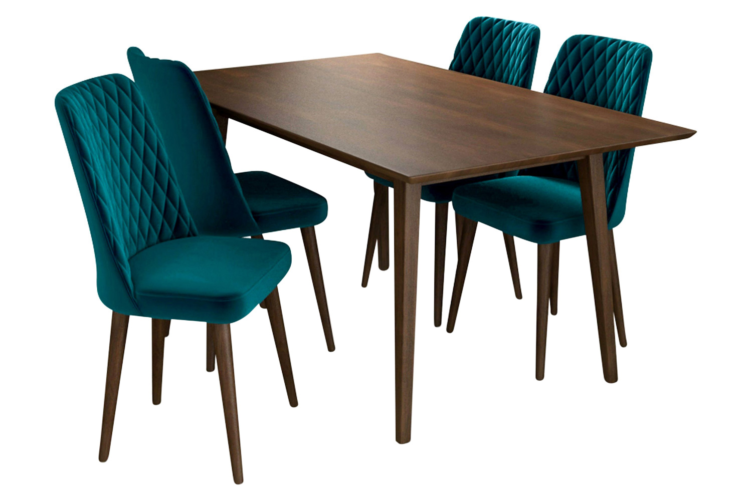 Ashcroft - Adira Dining Set with 4 Evette Chairs