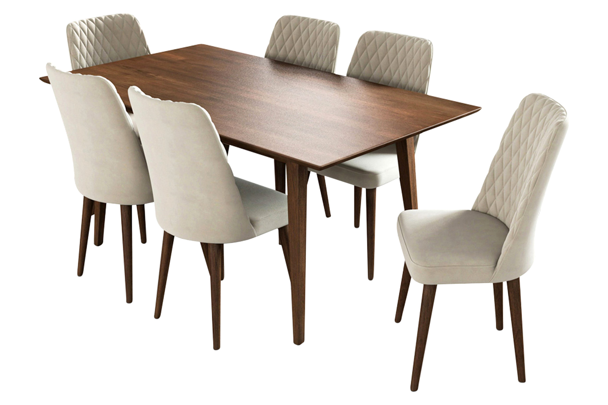 Ashcroft - Adira Dining Set with 6 Evette Chairs