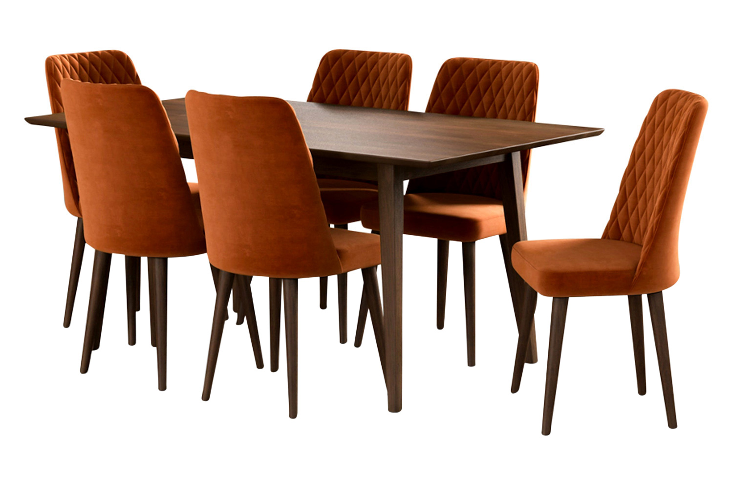 Ashcroft - Adira Dining Set with 6 Evette Chairs