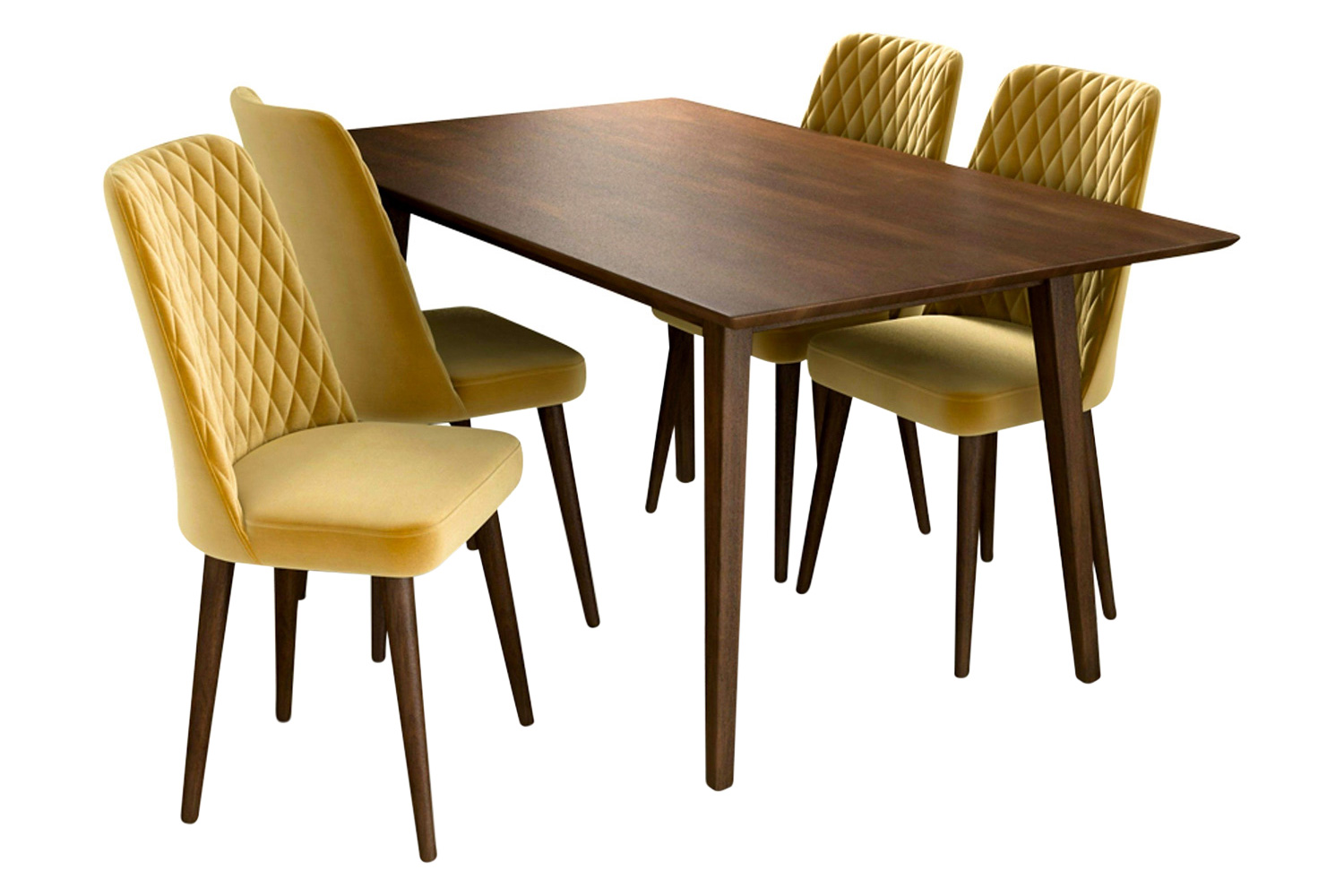 Ashcroft - Adira Dining Set with 4 Evette Chairs