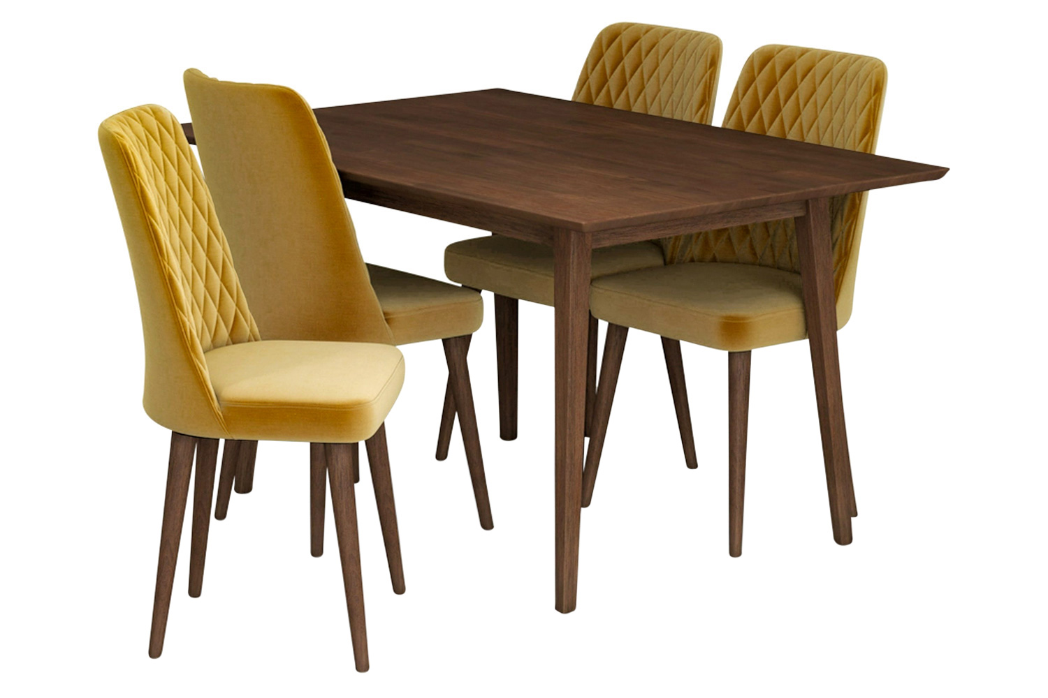 Ashcroft - Adira Dining Set with 4 Evette Chairs