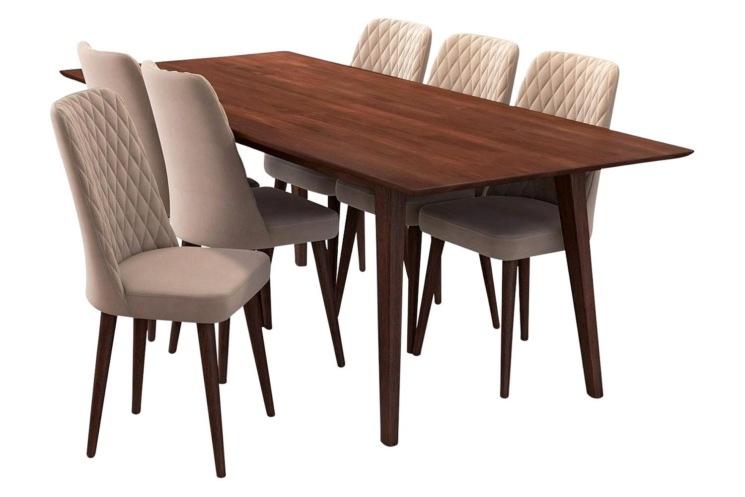 Ashcroft - Adira Dining Set with 6 Evette Chairs