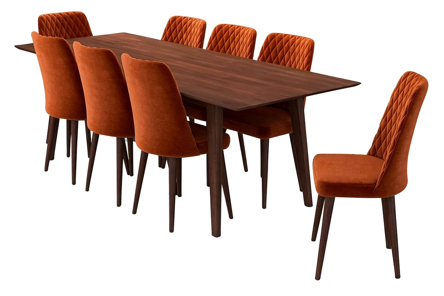 Ashcroft - Adira Dining Set with 8 Evette Chairs