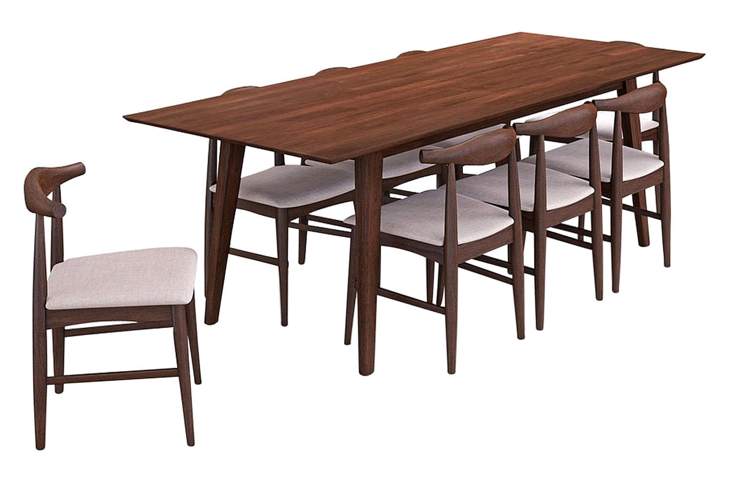 Ashcroft - Adira Dining Set with 8 Winston Chairs