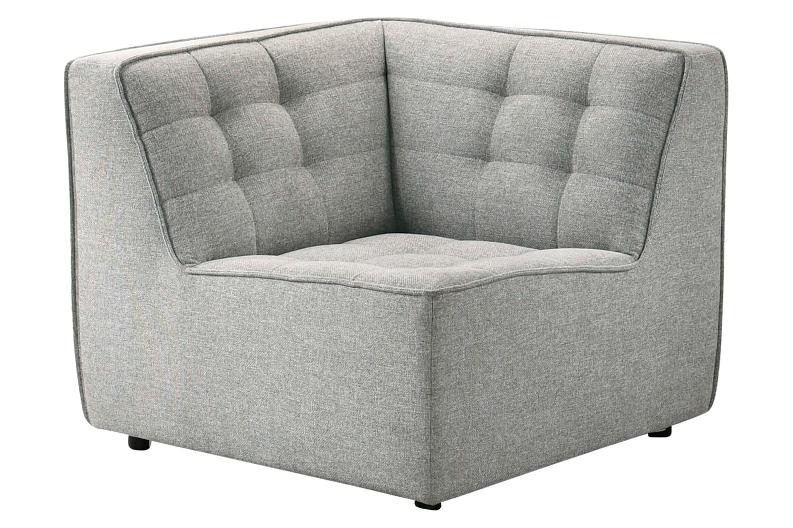 Ashcroft - Selen Linen Corner Sectional Sofa in Light Gray