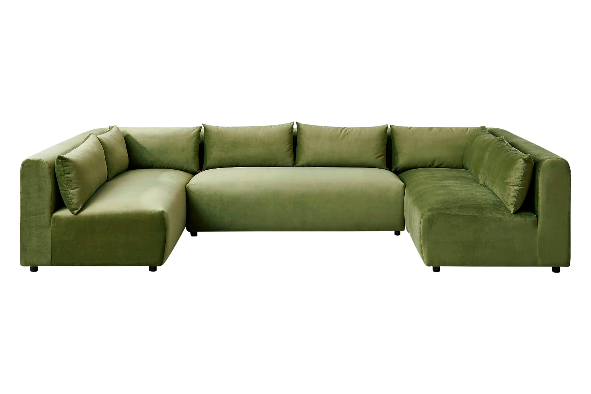 Ashcroft Aleny Modular Corner Sectional Sofa - Green