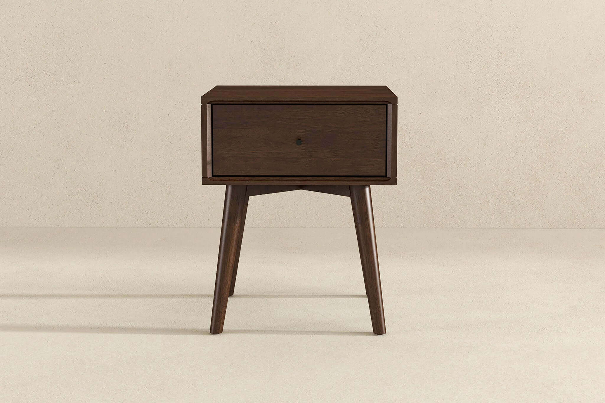 Ashcroft Avery Solid Wood Nightstand with 1 Drawer - Walnut