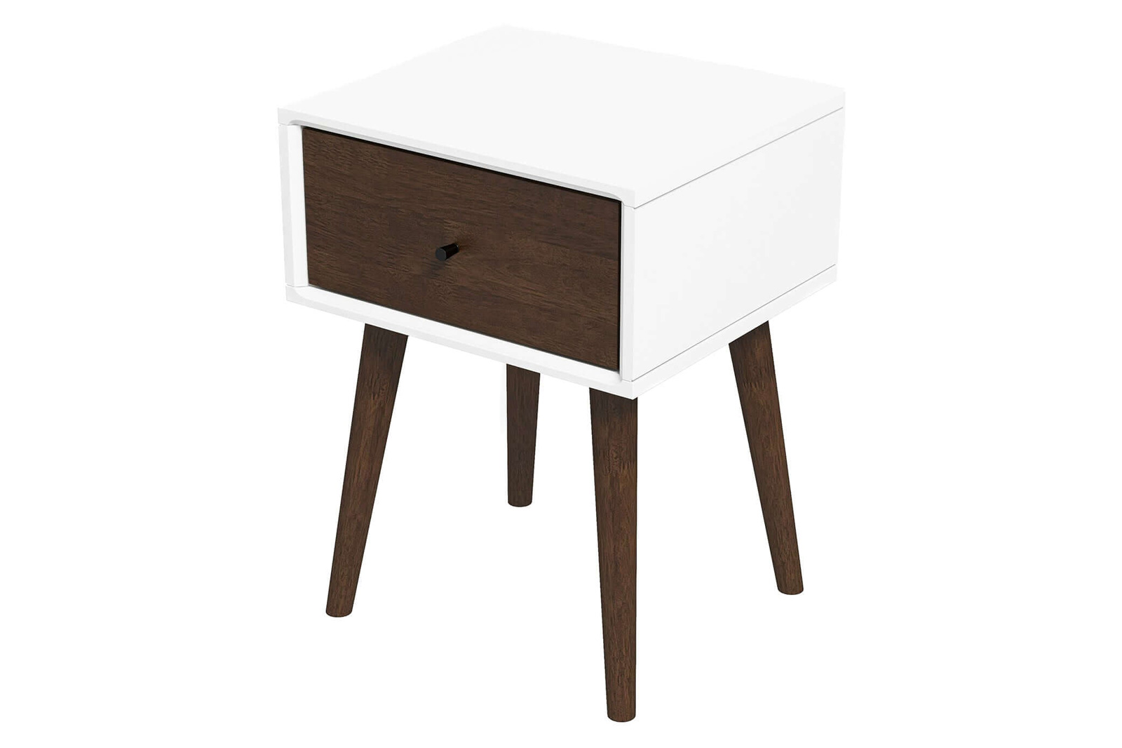 Ashcroft Avery Solid Wood Nightstand with 1 Drawer - White