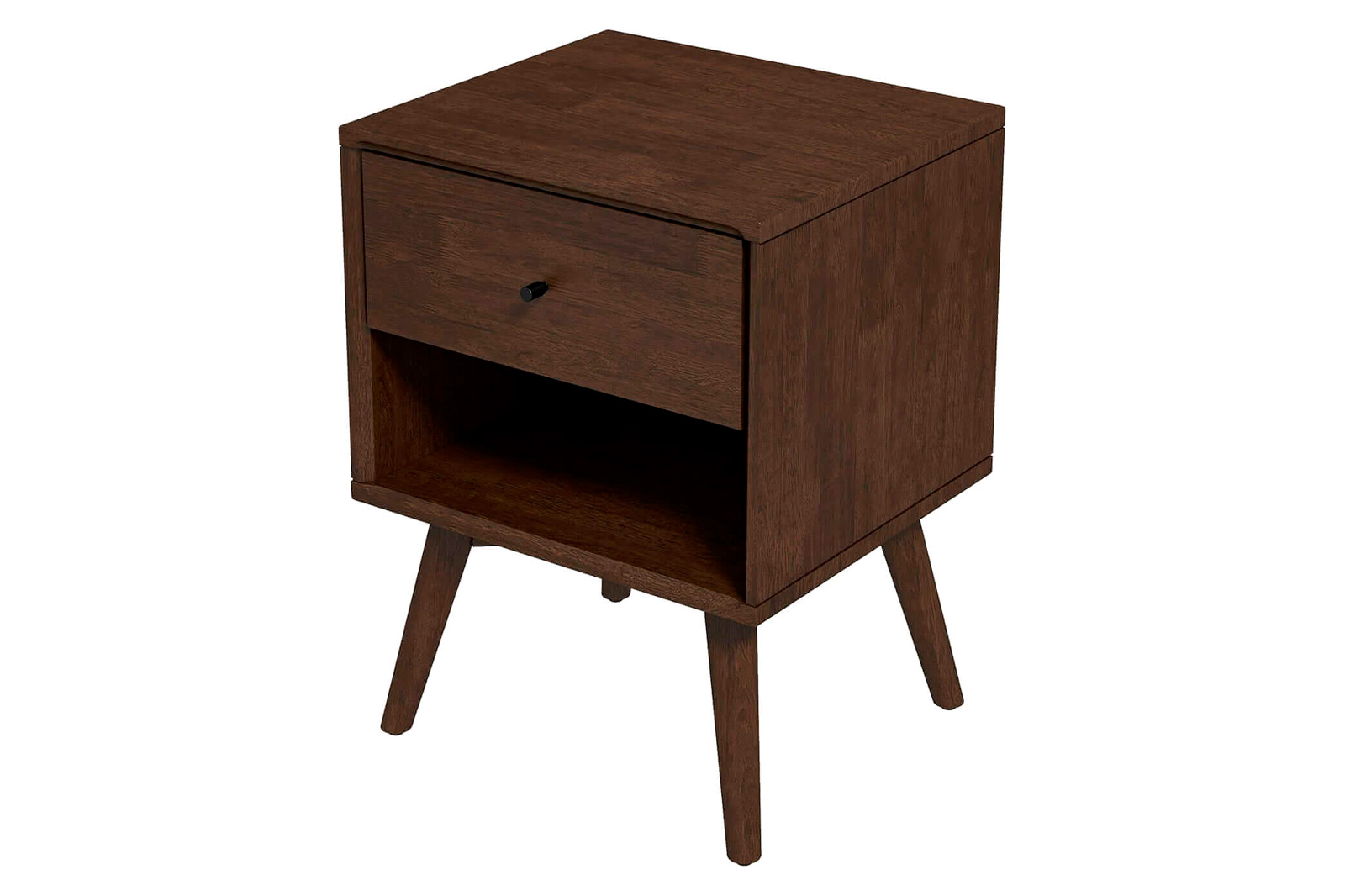 Ashcroft Caroline Mid-Century Modern Style Nightstand with 1 Drawer - Brown