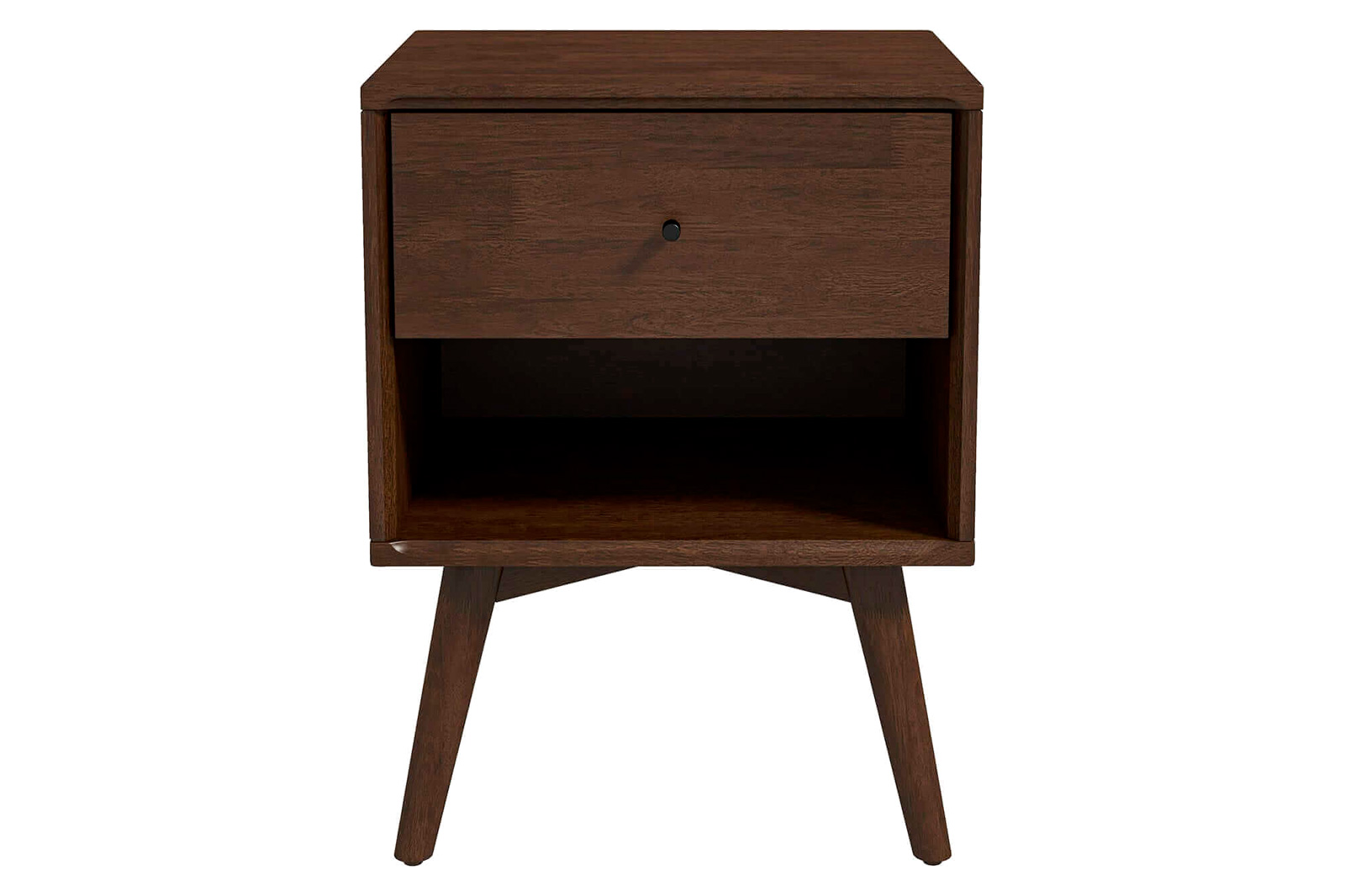 Ashcroft Caroline Mid-Century Modern Style Nightstand with 1 Drawer - Brown