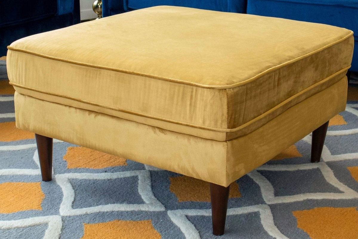 Ashcroft - Amber Square Upholstered Ottoman