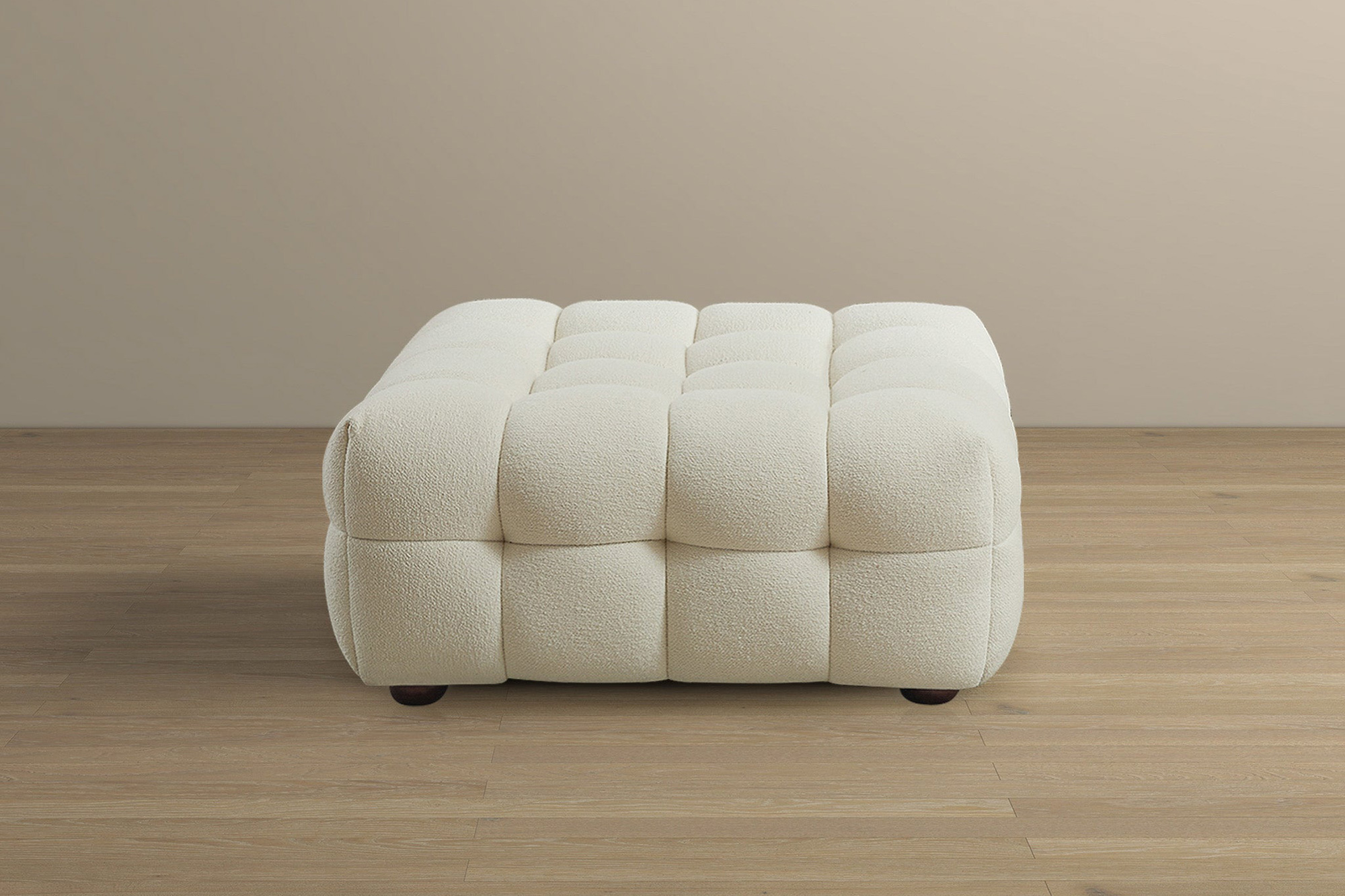 Ashcroft - Morrison Boucle Ottoman in Cream