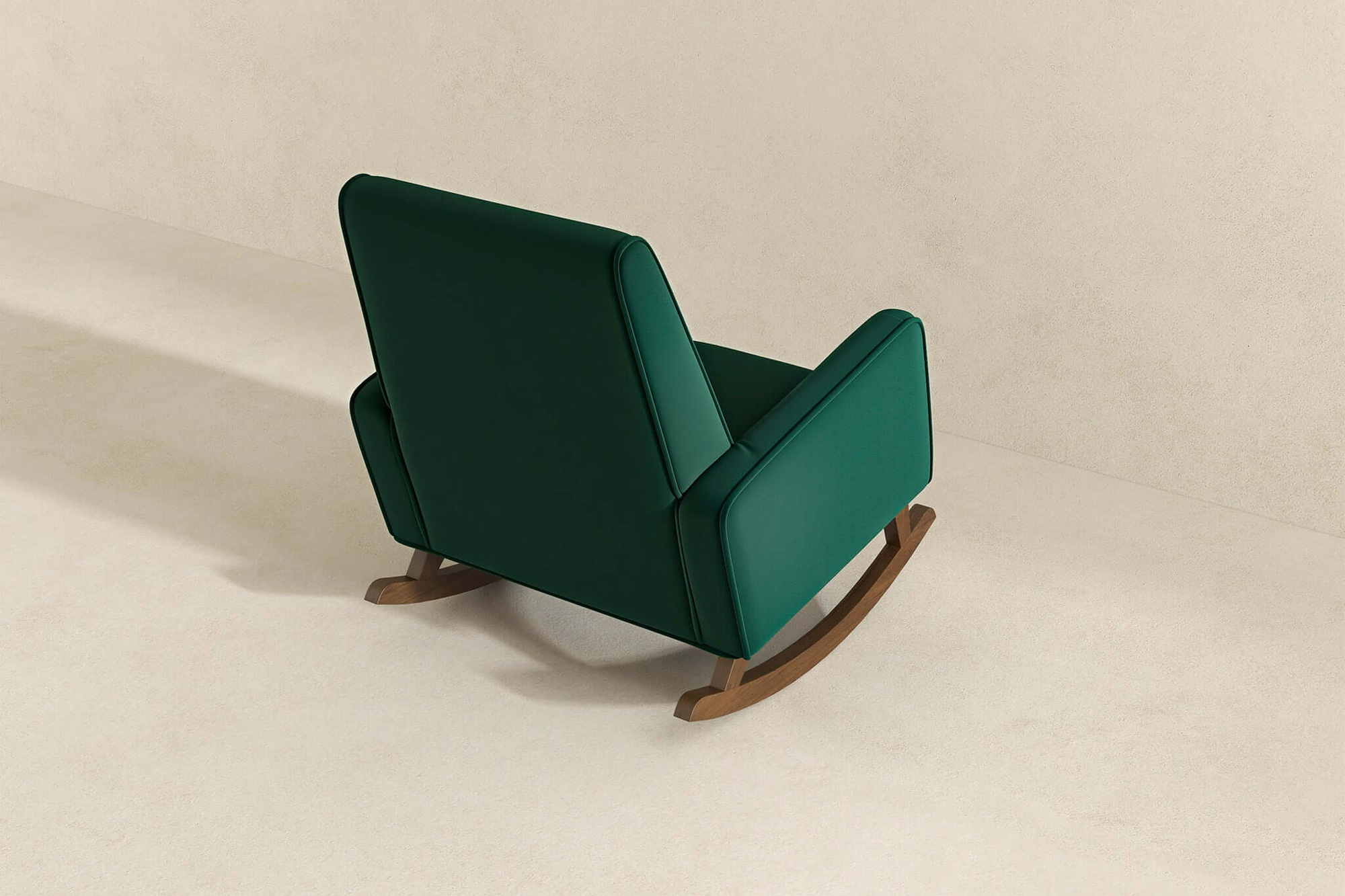 Ashcroft Demetrius Velvet Solid Wood Rocking Chair - Green