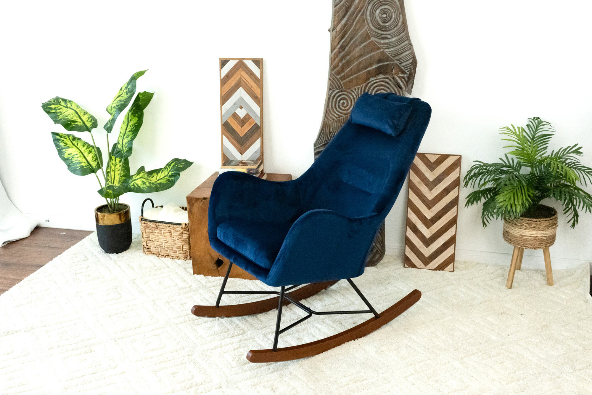 Ashcroft - Chelsea Velvet Rocking Chair