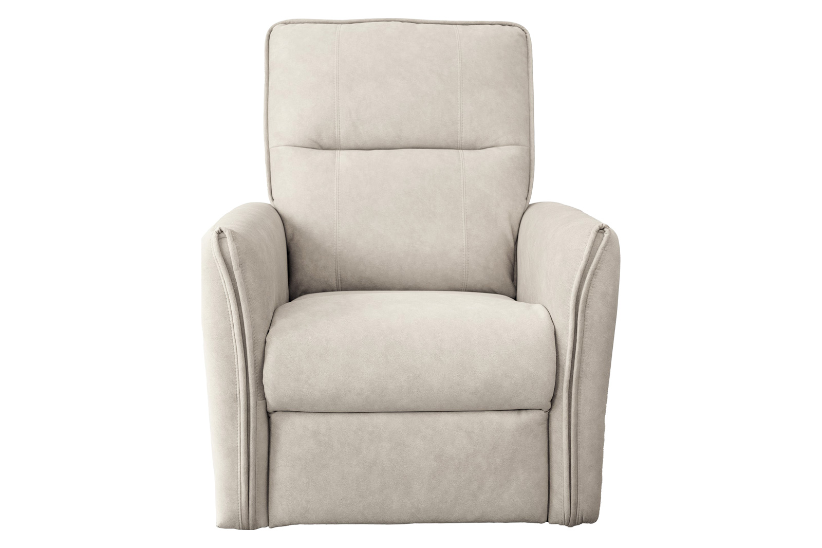 Ashcroft™ Asheville Suede Recliner Chair - Cream