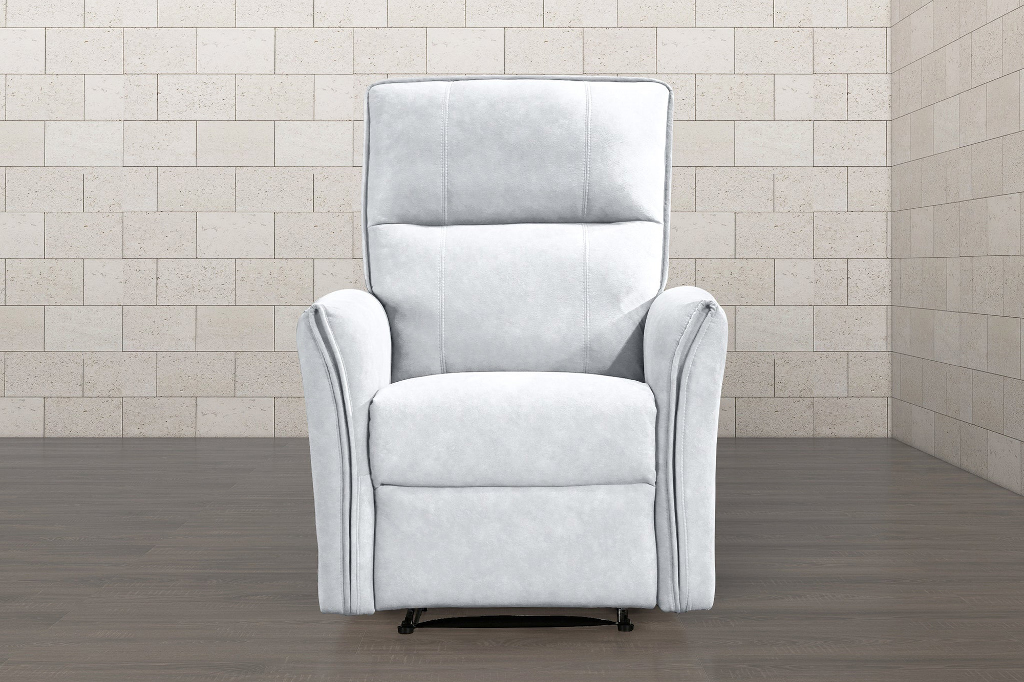 Ashcroft™ Asheville Suede Recliner Chair - Gray