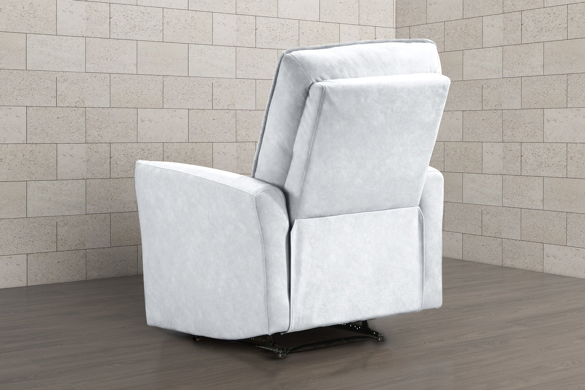 Ashcroft™ Asheville Suede Recliner Chair - Gray