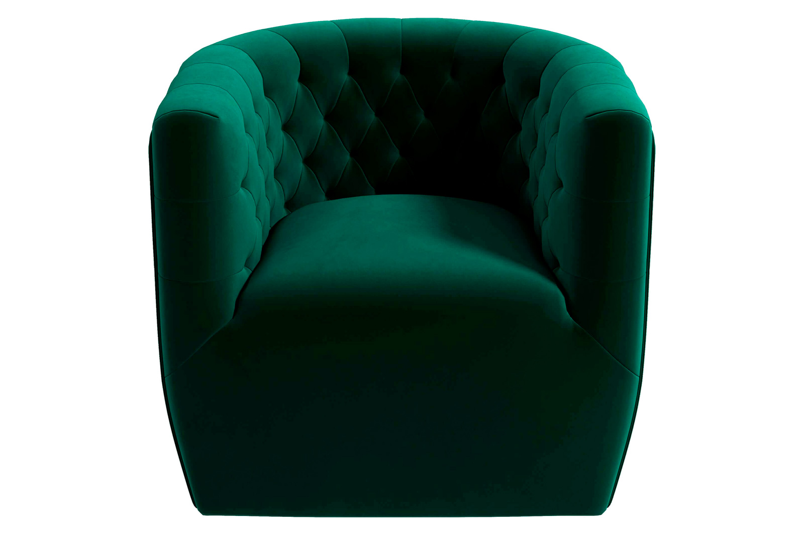 Ashcroft™ Delaney Velvet Swivel Chair - Green