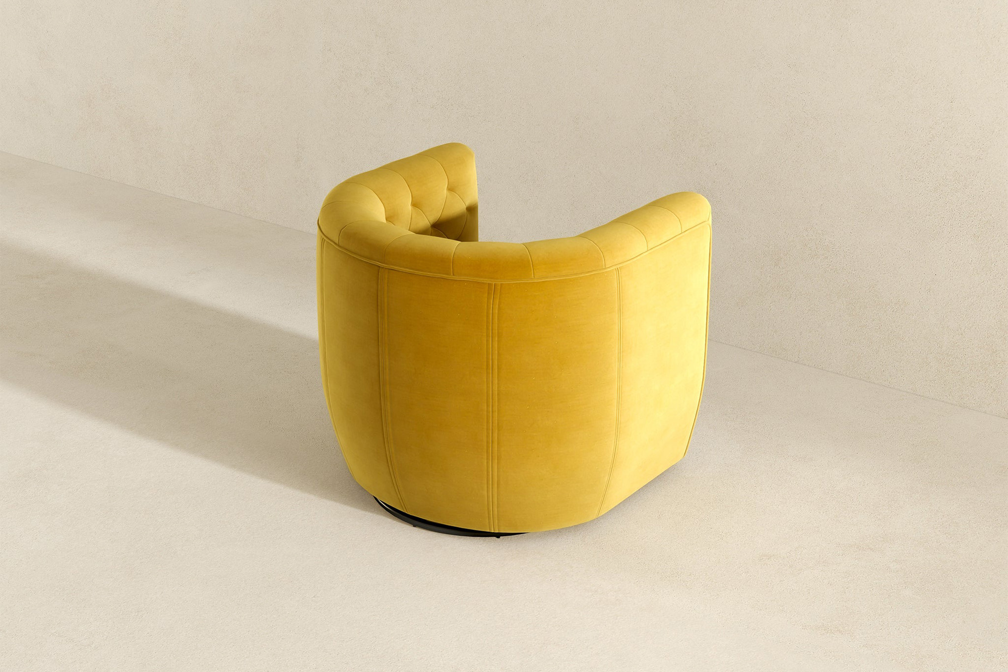 Ashcroft™ Delaney Velvet Swivel Chair - Gold