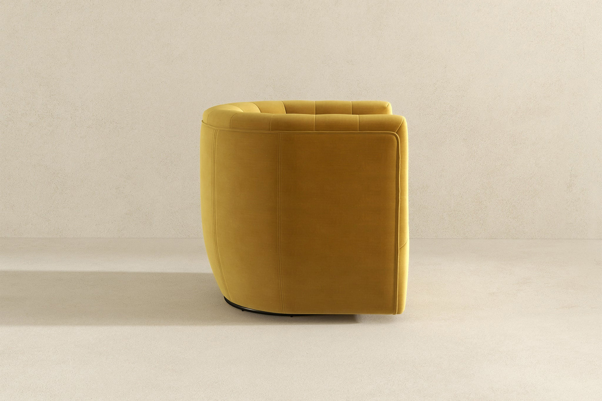 Ashcroft™ Delaney Velvet Swivel Chair - Gold