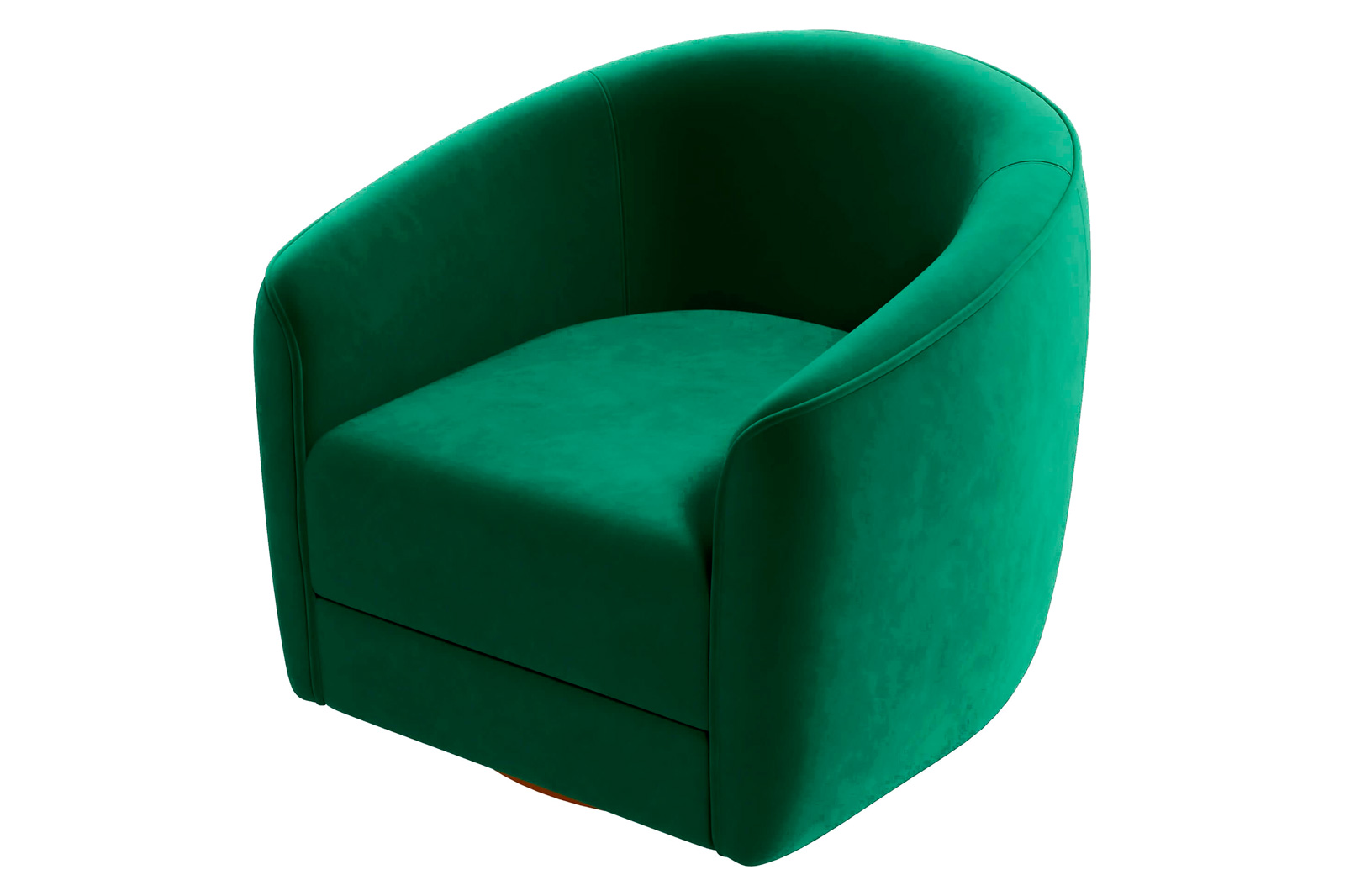 Ashcroft™ Elise Mid-Century Modern Velvet Swivel Chair - Dark Green