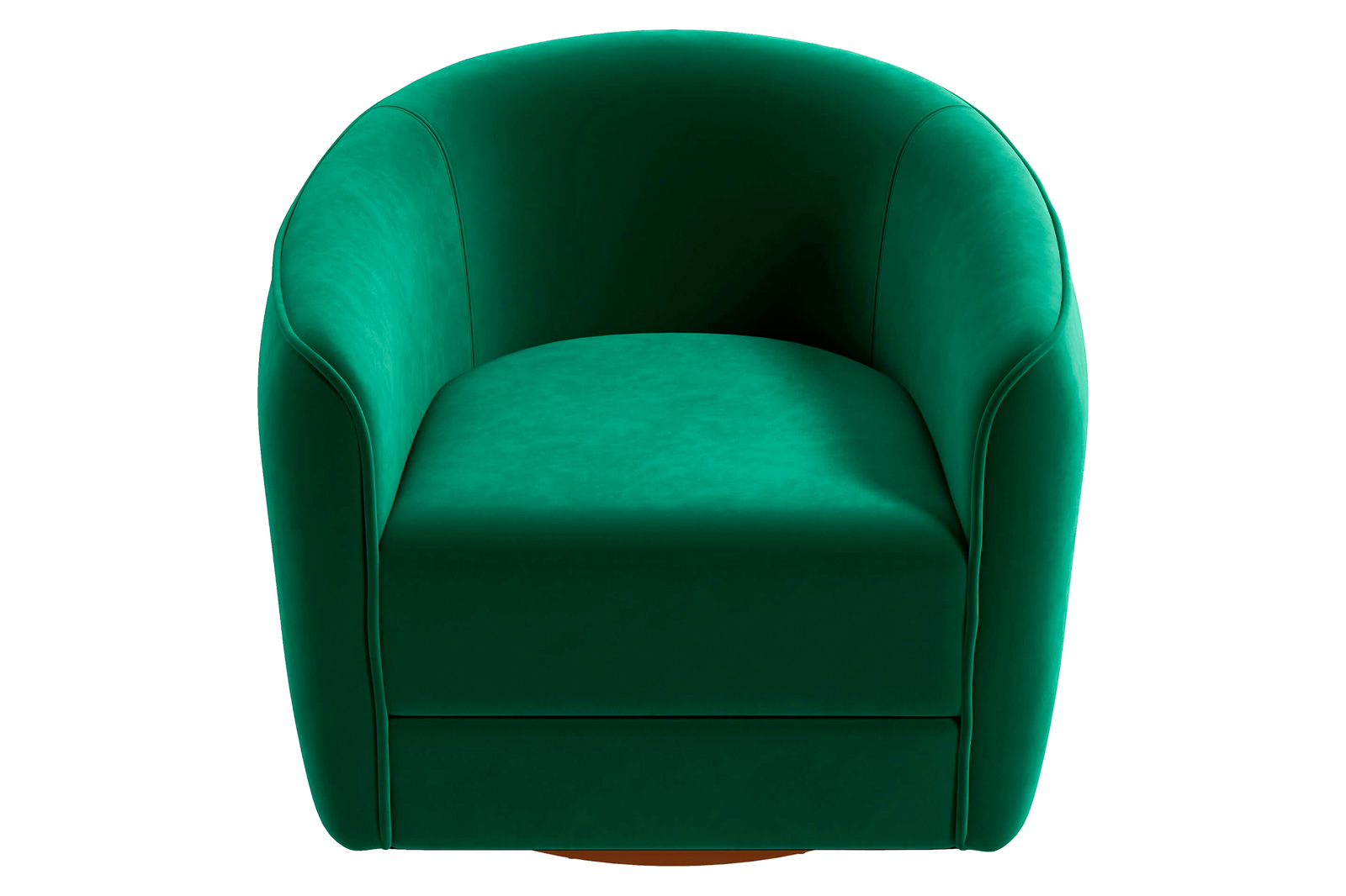 Ashcroft™ Elise Mid-Century Modern Velvet Swivel Chair - Dark Green