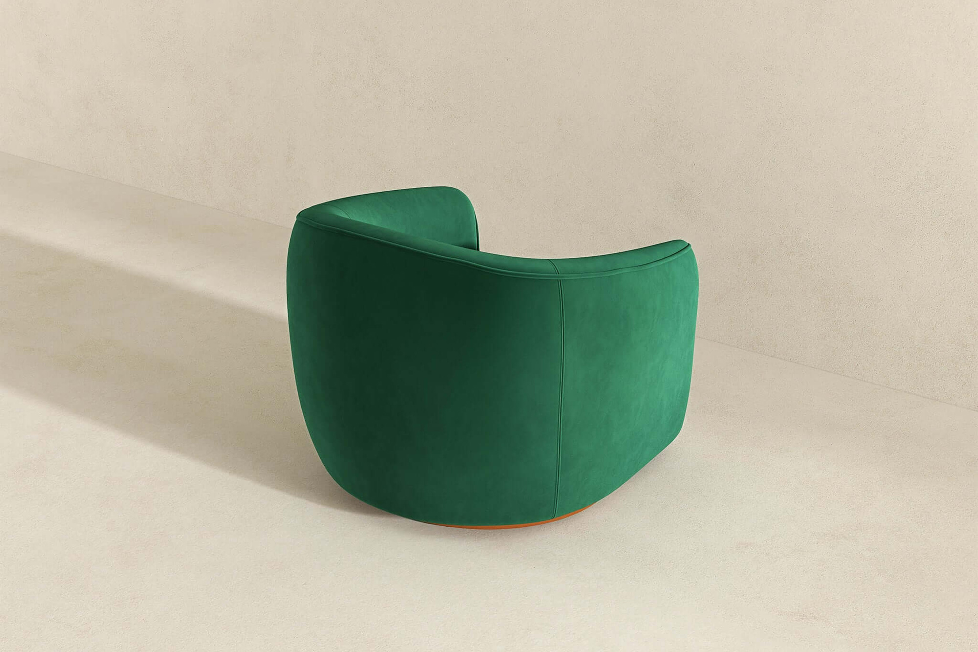 Ashcroft™ Elise Mid-Century Modern Velvet Swivel Chair - Dark Green